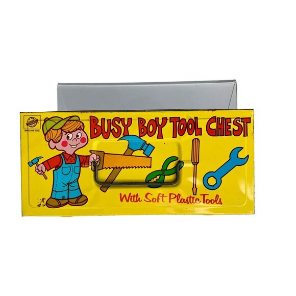 Vintage Busy Toy Tool Chest Ohio Art Empty Box Only - Picture 1 of 7